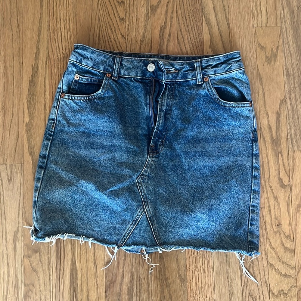 Topshop Moto Denim Skirt